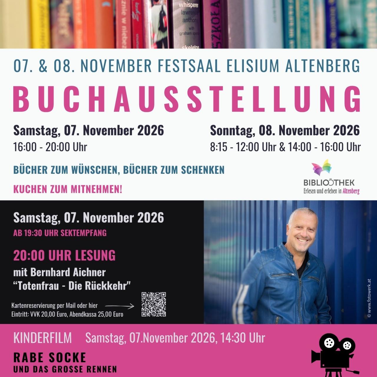 Plakat von der Buchausstellung 7. und 8. November 2026